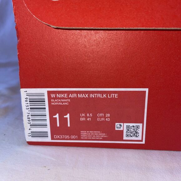 NIB Nike Air Max Interlock Lite Women's Shoes Black/White DX3705 001 - Picture 9 of 9